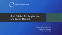 Real Estate: Tax Legislative and Policy Outlook icon