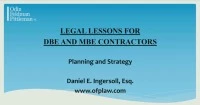 Legal Lessons for DBE Contractors to Consider icon