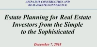 Estate Planning for Real Estate from the Simple to the Sophisticated icon
