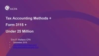 Tax Accounting Methods + Form 3115 + Under 25 Million (Repeat of Session 14) icon