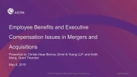 Employee Benefits and Executive Compensation Issues in Mergers and Acquisitions icon