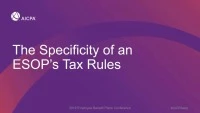 The Specificity of an ESOP's Tax Rules icon