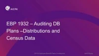 Auditing DB Plans - Distributions and Census Data icon