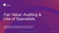 Fair Value: Auditing & Use of Specialists icon