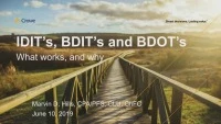 IDIT's and BDIT's and BDOT's. What Works, and Why?  icon