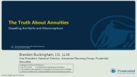 The Truth About Annuities: Dispelling the Myths and Misconceptions - Sponsored by Prudential Annuities icon