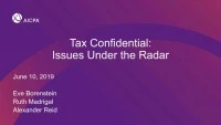 Tax Confidential:  Issues Under the Radar icon