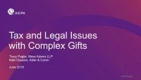 Tax and Legal Issues with Complex Gifts icon