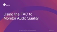 Using the FAC to Monitor Audit Quality icon