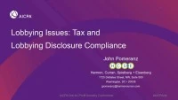 Lobbying Issues: Tax and Lobbying Disclosure Compliance icon