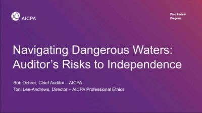Navigating Dangerous Waters: Auditor's Risks to Independence icon