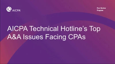 AICPA Technical Hotline's Top A&A Issues Facing CPAs icon