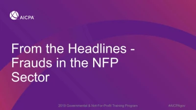 From the Headlines - Frauds in the NFP Sector icon