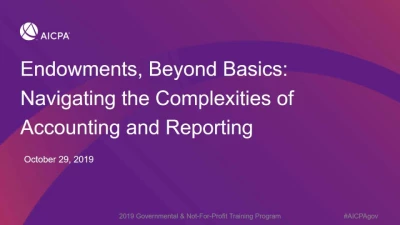 Endowments, Beyond Basics: Navigating the Complexities of Accounting and Reporting icon