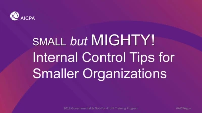 Small but Mighty - Internal Control Tips for Smaller Organizations icon