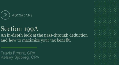 Section 199A: An In-depth Look at the Passthrough Deduction and How to Maximize Your Tax Benefit icon