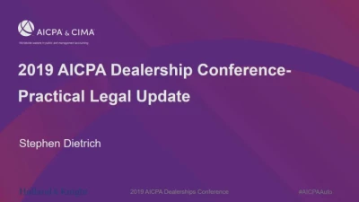 Practical Legal Update - What is Keeping Dealers Awake icon