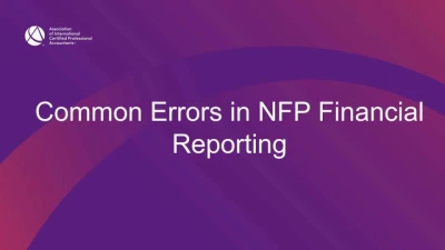 Common Errors & Deficiencies in NFP Reporting icon