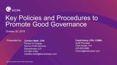 Key Policies and Procedures to Promote Good Governance icon