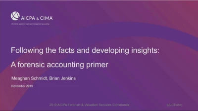 Following the Facts and Developing Insights: A Forensic Accounting Primer icon