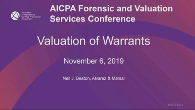 Valuation of Warrants icon