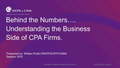 Behind the Numbers….Understanding the Business Side of CPA Firms icon