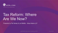 Tax Reform: Where Are We Now? icon