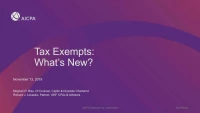 Tax Exempts: What's New? icon