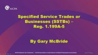 §199A:  Strategies and Traps Involving Specified Service Trades or Businesses icon