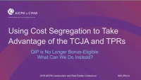 Cost Segregation in the Era of Tax Reform - Session Presented by Capstan icon