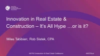 Innovation in Real Estate & Construction - It's All Hype…or is it? icon