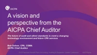 Welcome & Introduction | A Vision and Perspective from the AICPA Chief Auditor icon
