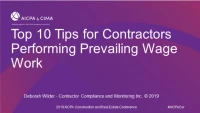 Top 10 Tips for Contractors Performing Prevailing Wage Work icon