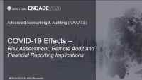 NAA2009. COVID-19 Effects - Risk Assessment, Remote Audit and Financial Reporting Implications icon