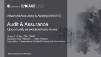 NAA2001. Auditing and Assurance: Opportunity (and Challenge) in Uncertain Times icon