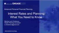 PFP2012. Interest Rates & Planning: What You Need to Know icon