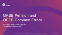 Pensions & OPEB Common Errors icon