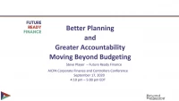 Better Planning and Greater Accountability by Moving Beyond Budgets icon