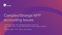 Complex/Strange NFP Accounting Issues icon