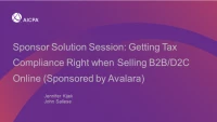 Sponsor Solution Session: Getting Tax Compliance Right When Selling B2B/D2C (Sponsored by Avalara) icon