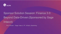 Sponsor Solution Session: Finance 3.0: Beyond Data-Driven (Sponsored by Sage Intacct) icon