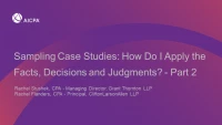Sampling Case Studies: How Do I Apply the Facts, Decisions and Judgments? - Part 2 icon