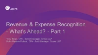Revenue & Expense Recognition - What's Ahead? - Part 1 icon