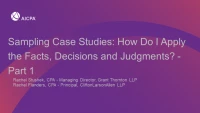 Sampling Case Studies: How Do I Apply the Facts, Decisions and Judgments? - Part 1 icon