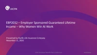 Employer Sponsored Guaranteed Lifetime Income – Why Women Win At Work - Presented by Pacific Life Insurance Co icon