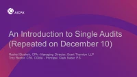 An Introduction to Single Audits (Repeated on December 10) icon