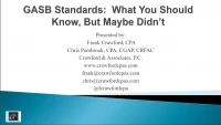 GASB Standards - What You Should Know, But Didn't icon
