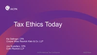 What's Happening in the Tax Ethics Arena? icon