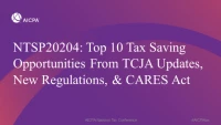 Top 10 Tax Saving Opportunities From TCJA Updates, New Regulations, & CARES Act icon