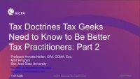 Tax Doctrines Tax Geeks Need to Know to Be Better Tax Practitioners: Part 2 icon